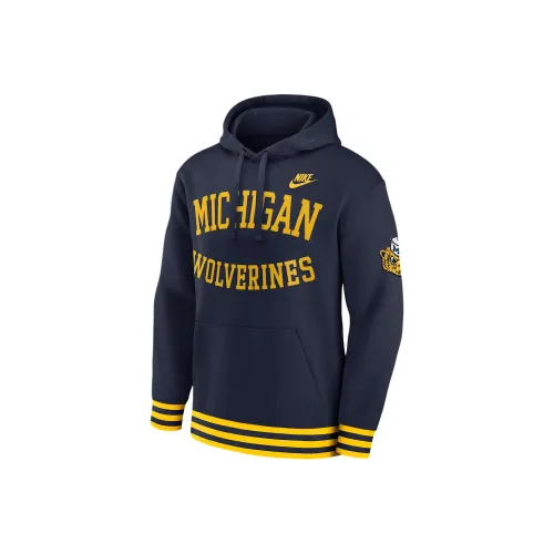 nike CollegeMichigan Wolverines Legacy Ретро Толстовка Мужской Университетский Морской