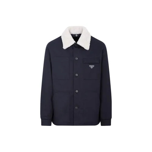 PRADA Blue Men's Jackets PRADA Синий Мужские Куртки