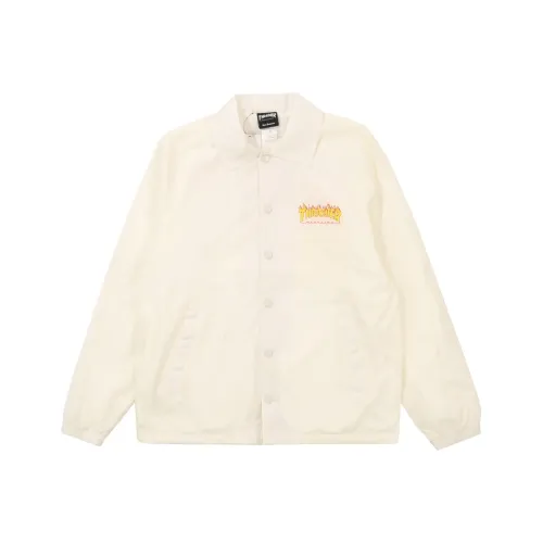 Thrasher Свободный крой Куртка Японская версия Унисекс Белый