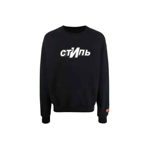 HERON PRESTON Черный Мужской Свитшот