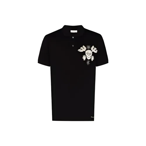 Alexander McQueen Мужское черное поло