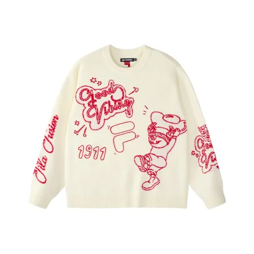 FILA FUSION FOB Series Трикотаж Унисекс Облачный Белый