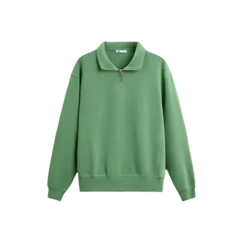 ZARA Зеленый Мужской Свитшот