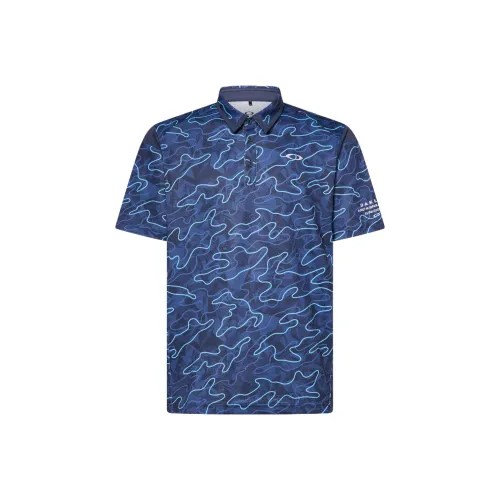 Oakley O Sync Пачка Irradiation Рубашка Мужская Синяя Штормовая С принтом