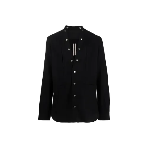 RICK OWENS совместная линия Мужские рубашки черного цвета