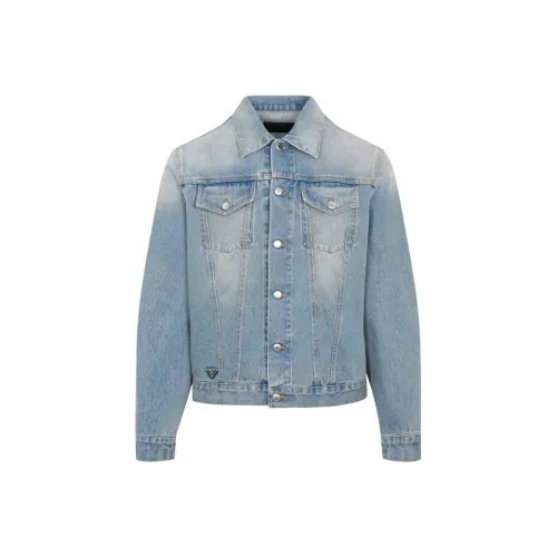 PRADA SS23 Куртки и Пальто Мужской Светло-Синий