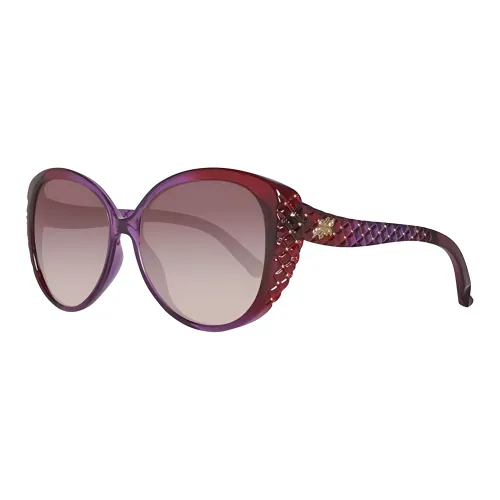 Swarovski Инъекционно-формованные Круглые Солнцезащитные очки Женские Розовые