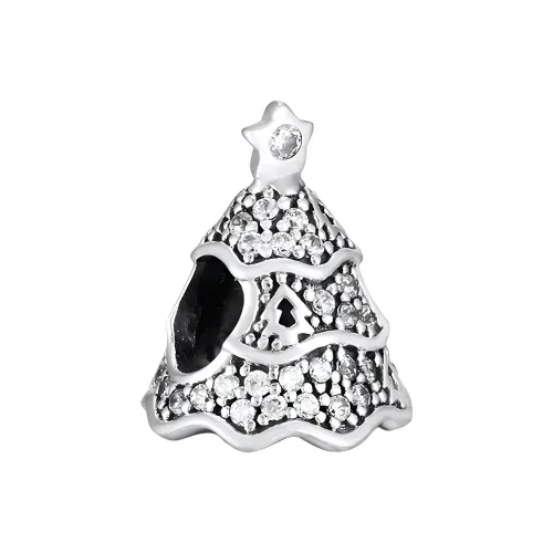 Pandora Sterling Silver 925 пробы с цирконием, ювелирные аксессуары, серебряный, унисекс