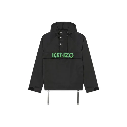 KENZO Letter Logo Черные Мужские Куртки