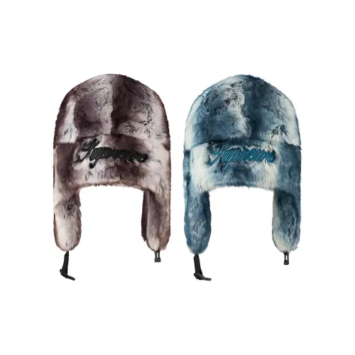 Supreme Искусственный мех Шапки и Кепки Унисекс Синий Зеленый Коричневый