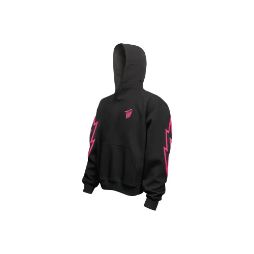 BKCXZICE Толстовка Унисекс Черный Красный