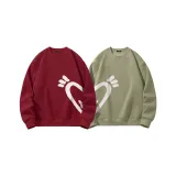 [Свяжитесь со службой поддержки клиентов для регулировки размера] Бордовый (Большой плюшевый сердечный низ слева) + Серо-зеленый горошек (Большой плюшевый сердечный низ справа)