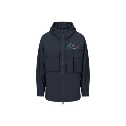 ARMANI EXCHANGE Тренчкот Мужской Navy Blue