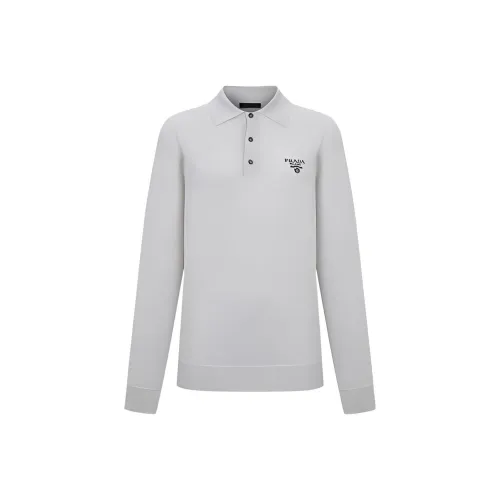 PRADA Gray Мужская Поло