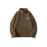 [Двусторонний с флисовой подкладкой] Кофейный (Ma Теплый Коричневый Улыбающийся Логотип на груди)