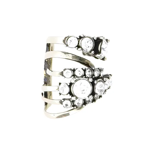 Alexander McQueen Латунный Clip ON Серьги Серебряные Женские