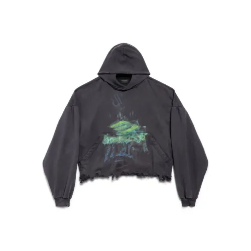 Balenciaga Свитшот Регулярный крой Унисекс Черный Серый