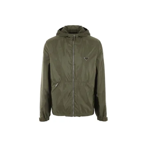 PRADA RE Нейлон SS23 Куртки и Пальто Мужской Оливковый