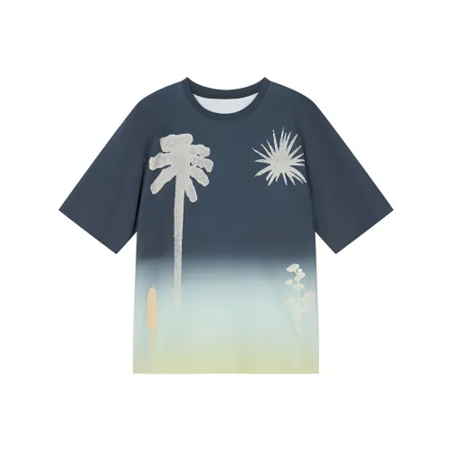 CROQUIS 406 Темно-синий Синий Смешанный Цвет Мужская T-Рубашка