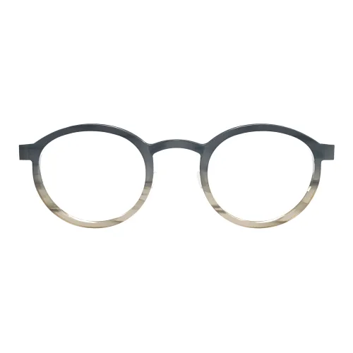 LINDBERG Круглые Оправы для Очков Унисекс Черный Бежевый