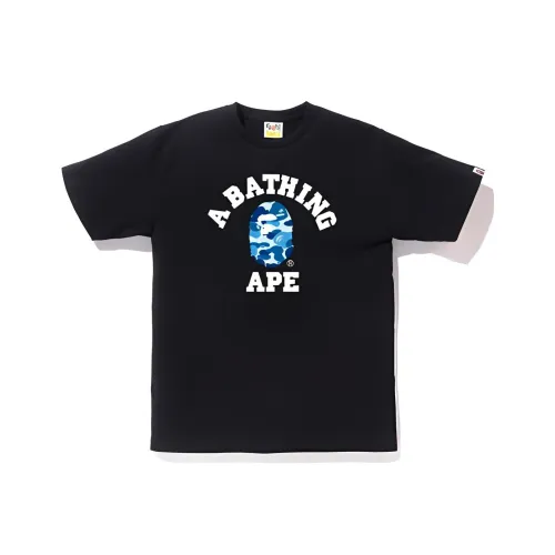 A BATHING APE ABC CAMO COLLEGE TEE Мужская футболка с коротким рукавом