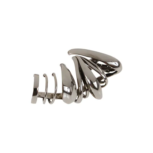 Alexander McQueen Латунный Clip ON Серьги Серебристый Унисекс