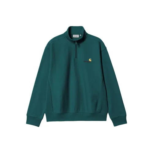 Carhartt WIP FW24 Полузастежка American Script Толстовка Унисекс Бирюзовый