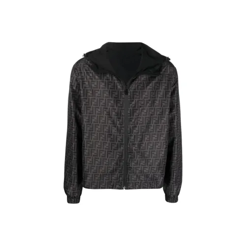 FENDI Мужские черные куртки