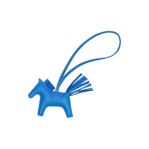 HERMES Lambskin Metal Charms Unisex Blue HERMES Овечья кожа Металлические брелоки Унисекс Синий