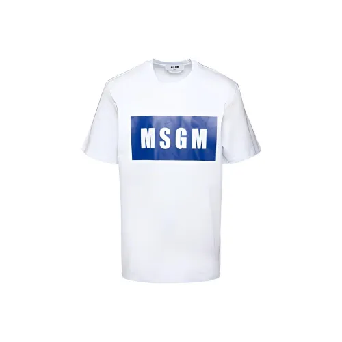 MSGM Белая Мужская T-Рубашка