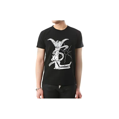 SAINT LAURENT Мужские черные T-рубашки