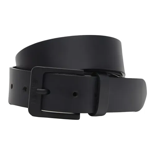 Levi's Letter Logo с принтом кожаные ремни мужской черный ширина 3,5 см