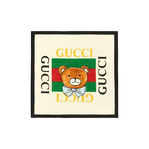 GUCCI Шарфы из хлопкового шелка Сливовый цвет Женские