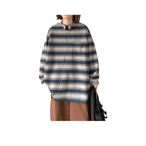 TIMD Свитшот Унисекс Хаки Темно-синий Полосы