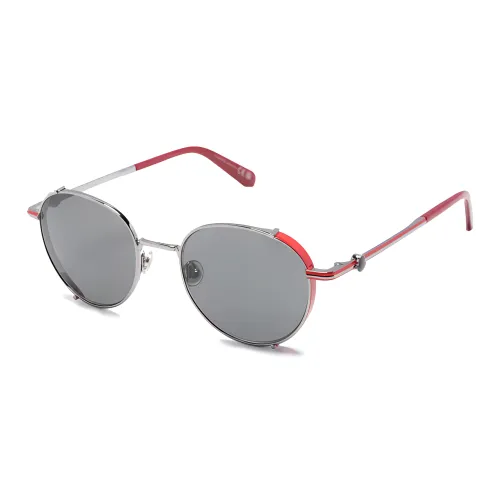 Moncler Металлические Ацетатные Солнцезащитные Очки OVAL SUNGLASSES Женские Серебряные