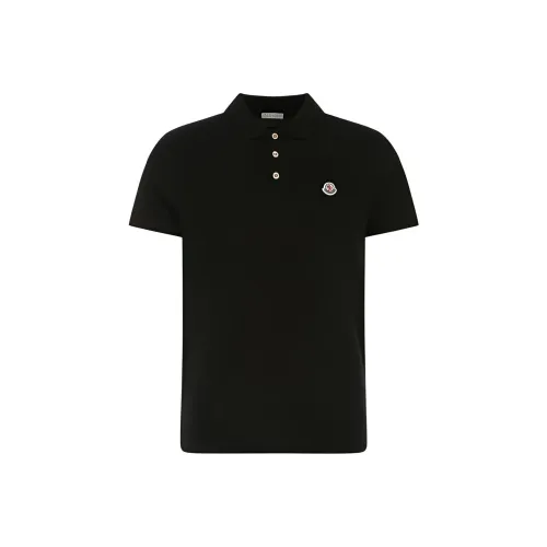 Moncler SS22 Мужская черная поло рубашка