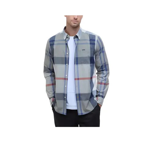 BARBOUR Мужские рубашки синего цвета