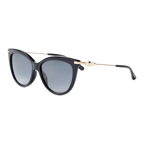 Jimmy Choo Металлические Ацетатные Солнцезащитные Очки "Кошачий глаз" Женские Темно-синие