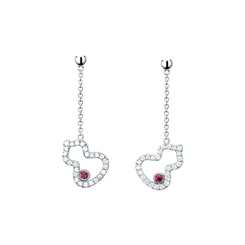 Qeelin Petite Wulu Серьги Белый Женские