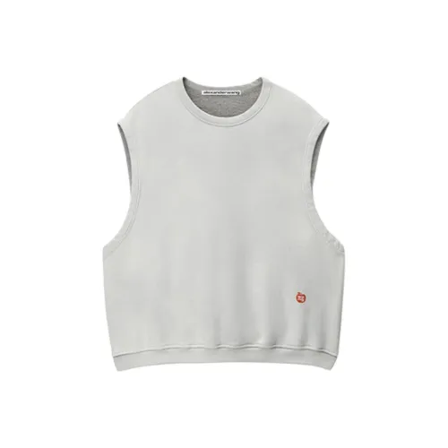 Alexander Wang Майка Унисекс Дымчато-Серый Белый