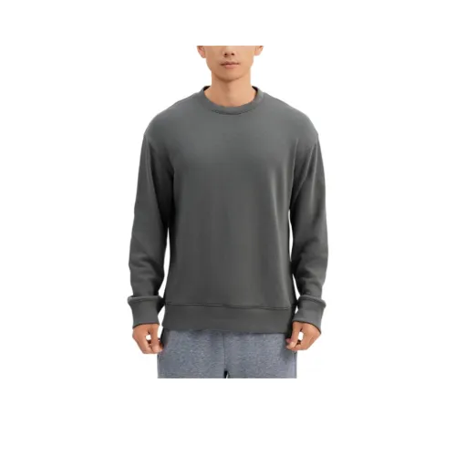 DECATHLON DOMYOS Круглый вырез Свитер 500 Толстовка Мужской Хаки Серый