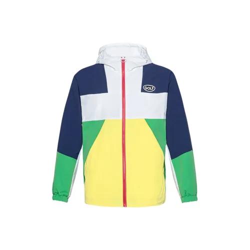 GOLF Свободный крой Куртка Унисекс Желтый Зеленый
