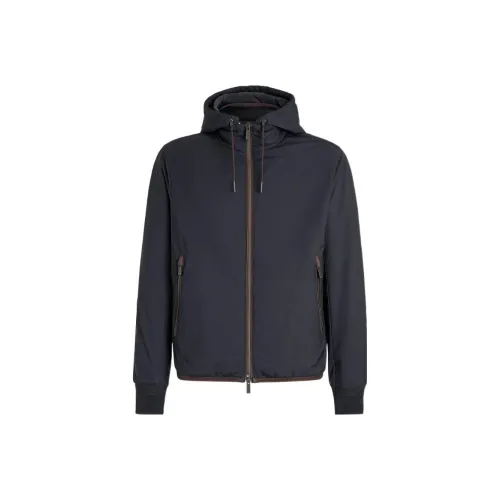 Ermenegildo Zegna Мужские куртки морского синего цвета