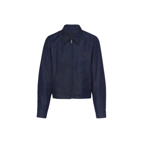 PRADA Темно-синие мужские куртки