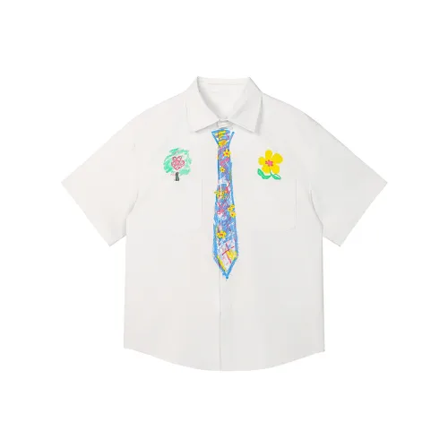 HSWLD Белая унисекс рубашка