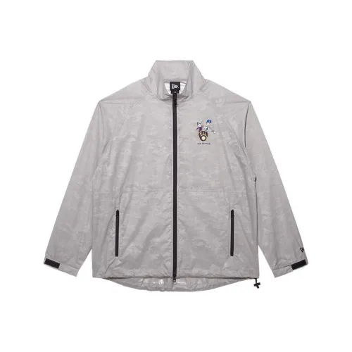 New Era SS22 Куртка Унисекс Серый Бежевый