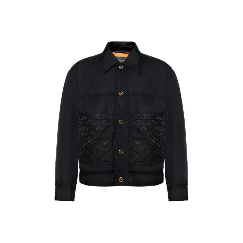 VERSACE Мужские черные куртки