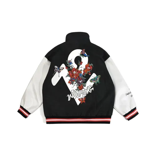 WOOKONG Loose Fit Jacket Unisex Black WOOKONG Свободный крой куртка унисекс черный