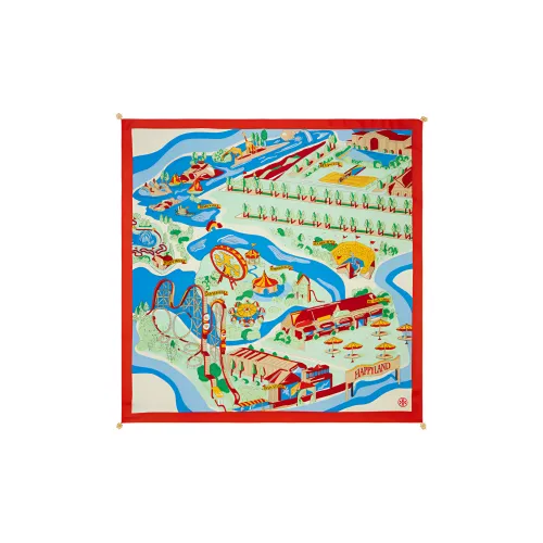 Tory Burch Шелковые шарфы Красный Женские