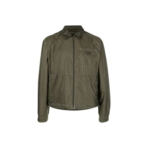 PRADA Зеленые Мужские Куртки
